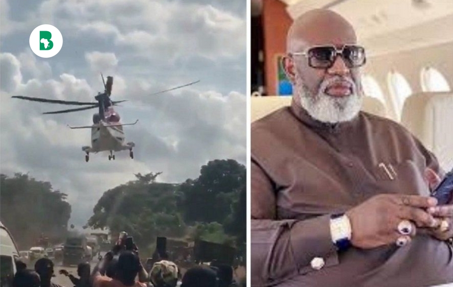 Coincé dans un embouteillage, ce nigérian crée la panique en faisant venir son hélicoptère