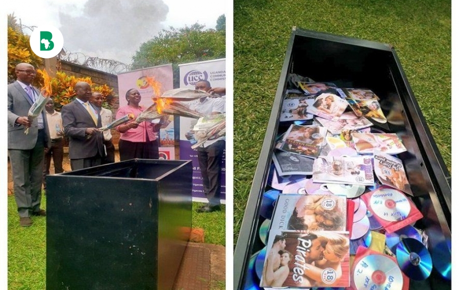 Les autorités ougandaises brûlent des milliers de matériels pornographiques avant l'interdiction de la pornographie